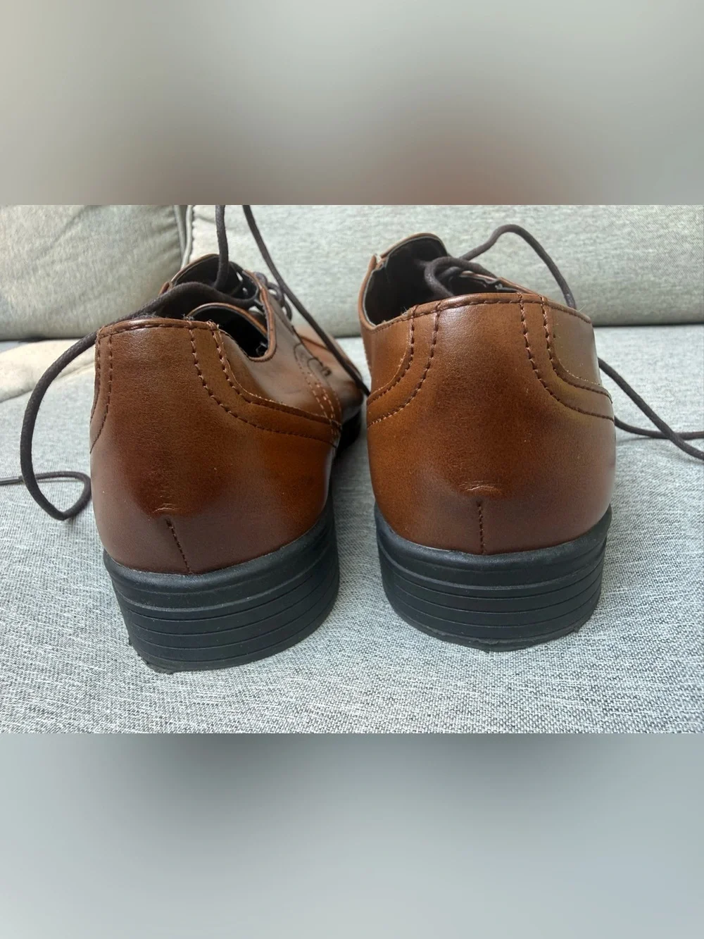 Boys Stafford “Dane Jr” brown Lace-Up Dress Shoes